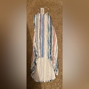 Nicole Miller striped high low dress